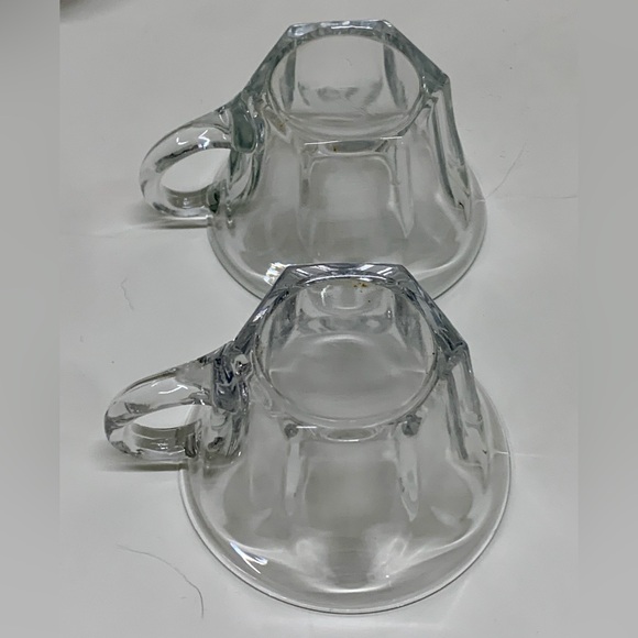 Lot of 10 Great Depression Era Vintage Hexagonal Flat Bottom Glass Punch Cups - Picture 7 of 16